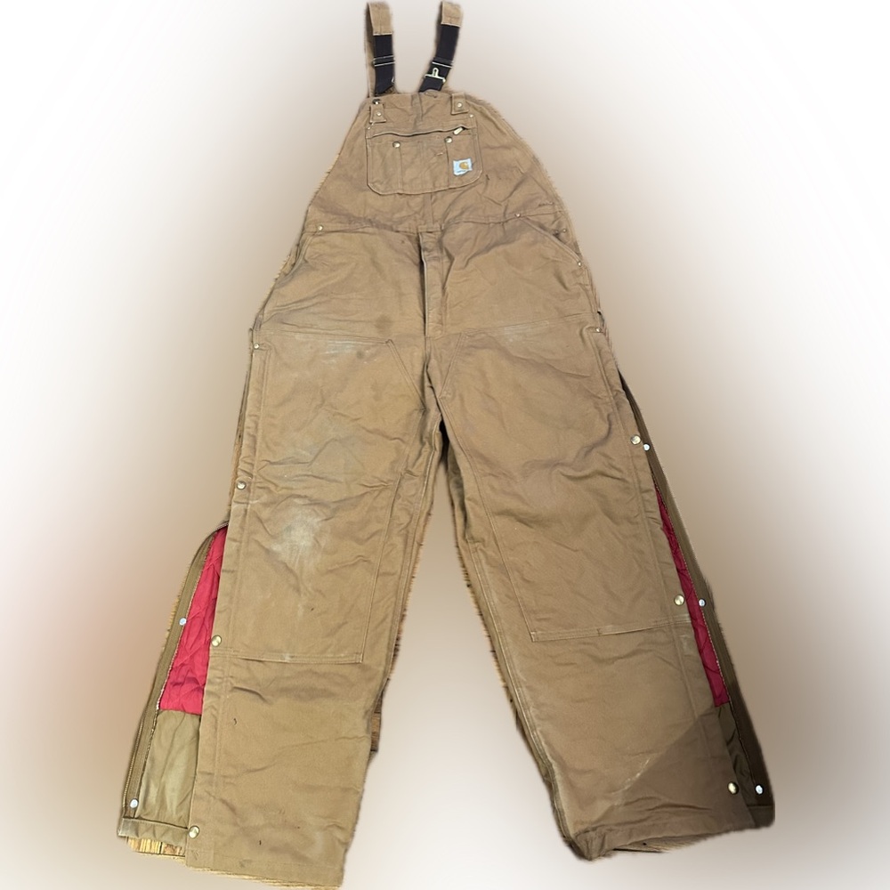 Carhartt men’s insulated work Bibs 48x32 R41